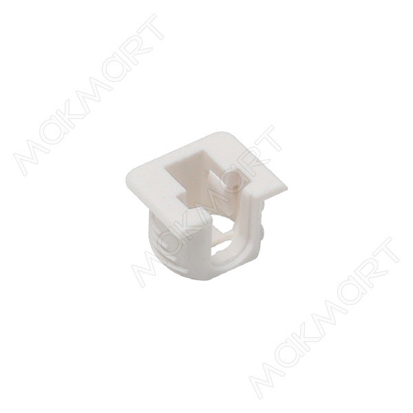 MSS.SH.15.S1.WH Полкодержатель врезной d.15мм, цвет белый - фото - 1