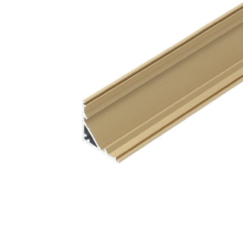 HW.012.1818.3000.PR.GOLD Профиль угловой 1818 для LED подсветки накладной, L=3000 мм, отделка золото - фото - 1